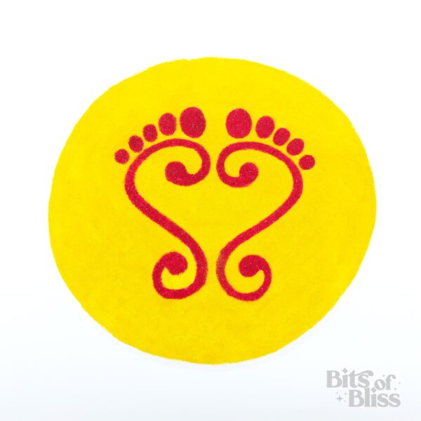 Lakshmi Footprints on Circle Ready Rangoli - Image 2